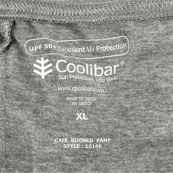 Coolibar Cafe Ruche Travel Lounge Sweat Pants in Grey Heather Women’s Size XL - Picture 5 of 9
